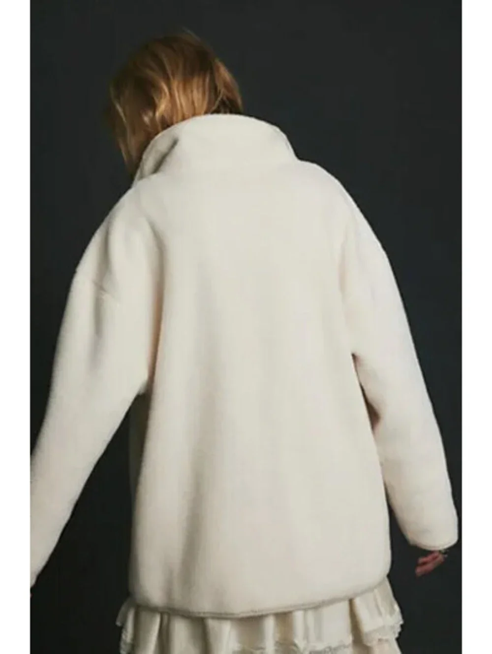 Free People Coco Faux Shearling Pullover Size S cream  NWT
